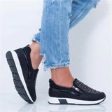 2020 New Women Crystal Sneakers Spring Autumn Casual Zipper Flat Shoes women Non-slip Breathable Outdoor Vulcanized Shoes woman