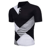 KB Men Polo Men Shirt Short Sleeve Polo Shirt Contrast Color Polo New Clothing Summer Streetwear Casual Fashion Men tops