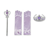Princess Girls Accessories Set Kids Party Cosplay Queen Magic Wand Tiara Gloves Wig Hair 4pcs