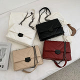Embroidery Thread Small PU Leather Crossbody Bags for Women 2021 Trend Hand Bag Women's Branded Trending Shoulder Handbags