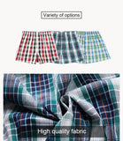 New Mens Underwear Boxers Shorts Casual Cotton Sleep Underpants High Quality Brands Plaid Loose Comfortable Homewear Panties