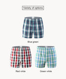New Mens Underwear Boxers Shorts Casual Cotton Sleep Underpants High Quality Brands Plaid Loose Comfortable Homewear Panties