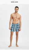 New Mens Underwear Boxers Shorts Casual Cotton Sleep Underpants High Quality Brands Plaid Loose Comfortable Homewear Panties