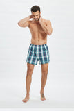 New Mens Underwear Boxers Shorts Casual Cotton Sleep Underpants High Quality Brands Plaid Loose Comfortable Homewear Panties