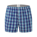 New Mens Underwear Boxers Shorts Casual Cotton Sleep Underpants High Quality Brands Plaid Loose Comfortable Homewear Panties