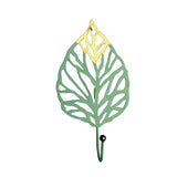 Nordic Wall Hooks for Hanging Clothes No-punch Wall Hanger Coat Key Hook Iron Art Wall Decorations Golden Leaves home storage