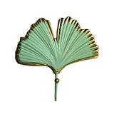 Nordic Wall Hooks for Hanging Clothes No-punch Wall Hanger Coat Key Hook Iron Art Wall Decorations Golden Leaves home storage