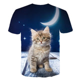 New for 2020 Cool fashion t shirt for men and women two cats print 3d t shirt summer short sleeve t shirts male t shirts XXS-6XL
