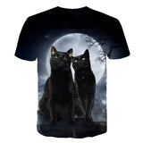 New for 2020 Cool fashion t shirt for men and women two cats print 3d t shirt summer short sleeve t shirts male t shirts XXS-6XL