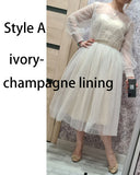 Lace point long sleeves communion dresses Evening Dress prom party Robe De Soiree longue Formal Dress simple robe de soiree lace