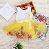 Hot Infant Baby Kid Girls Princess Party Lace Bow Flower Cute Dresses