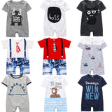 Baby Rompers Summer Style Powered Baby Boy Girl Clothing Newborn Infant giraffe Short Sleeve Clothes 3-6-9-12-18 Months