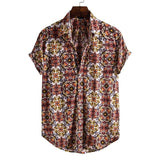 2021Camisas florales de manga larga de Otoño para hombres, camisas estampadas con flores de corte delgado para hombres, camisola