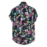 2021Camisas florales de manga larga de Otoño para hombres, camisas estampadas con flores de corte delgado para hombres, camisola