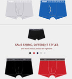 4pcs Male Panties Cotton Men's Underwear Boxers Breathable Man Boxer Solid Underpants Comfortable Brand Shorts men underwear 365