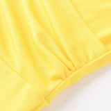 Cocktail Dresses Women Sexy Ruffles Party Yellow Hollow Out Robe Femme Solid Color Back Split Vestidos Cocktail Dress Summer