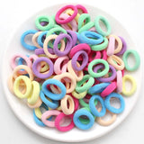 Kids Small Hair Tie Baby Girl Children Headbands Colorful Elastic Hair Bands Nylon Scrunchie Hair Rope 100pcs Hair Accessories