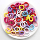 Kids Small Hair Tie Baby Girl Children Headbands Colorful Elastic Hair Bands Nylon Scrunchie Hair Rope 100pcs Hair Accessories