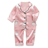 Kids Pajamas Set Silk Satin Pajamas Boys Girls Bear Print Pyjamas Shor