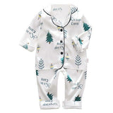 Kids Pajamas Set Silk Satin Pajamas Boys Girls Bear Print Pyjamas Shor