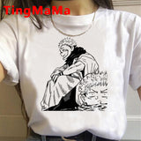 2021 New Japanese Anime Jujutsu Kaisen T Shirt Men Kawaii Summer Tops Yuji Itadori Graphic Tees Cool Cartoon Unisex T-shirt Male