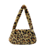 Winter Vintage Zebra Pattern Shoulder Underarm Bag Female Plush Autumn Handbag Soft Warm Fur Tote Purse For Lady Bag Sac A Main