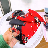 Disney Women Headband Baby Minnie Mouse Hair Accessories For Girls Children Kids Fashion Diadema Elastic Hair Bands Bows Gift