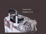 TRIPNUO Thicker Blue City Luggage Cover Suitcase Protective Cover for Trunk Case Apply to 19''-32'' Suitcase Travel Accessories