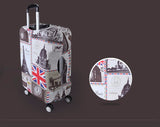 TRIPNUO Thicker Blue City Luggage Cover Suitcase Protective Cover for Trunk Case Apply to 19''-32'' Suitcase Travel Accessories