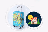 TRIPNUO Thicker Blue City Luggage Cover Suitcase Protective Cover for Trunk Case Apply to 19''-32'' Suitcase Travel Accessories