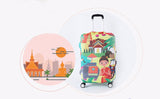 TRIPNUO Thicker Blue City Luggage Cover Suitcase Protective Cover for Trunk Case Apply to 19''-32'' Suitcase Travel Accessories