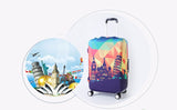 TRIPNUO Thicker Blue City Luggage Cover Suitcase Protective Cover for Trunk Case Apply to 19''-32'' Suitcase Travel Accessories