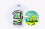 TRIPNUO Thicker Blue City Luggage Cover Suitcase Protective Cover for Trunk Case Apply to 19''-32'' Suitcase Travel Accessories