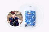 TRIPNUO Thicker Blue City Luggage Cover Suitcase Protective Cover for Trunk Case Apply to 19''-32'' Suitcase Travel Accessories