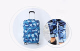 TRIPNUO Thicker Blue City Luggage Cover Suitcase Protective Cover for Trunk Case Apply to 19''-32'' Suitcase Travel Accessories
