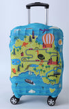 TRIPNUO Thicker Blue City Luggage Cover Suitcase Protective Cover for Trunk Case Apply to 19''-32'' Suitcase Travel Accessories