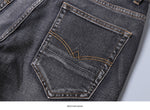 2020 New Classic Style Men's Grey Jeans Business Fashion Soft Stretch Denim Trousers Male Brand Fit Pants Black Blue