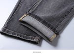 2020 New Classic Style Men's Grey Jeans Business Fashion Soft Stretch Denim Trousers Male Brand Fit Pants Black Blue