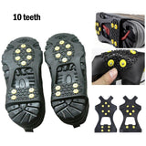 1Pair 10 Studs Anti-Skid Ice Snow Shoe Spiked Climbing Grips Cleat Crampons Climbing Camping Anti Slip Shoes Cover S-XL