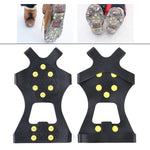 1Pair 10 Studs Anti-Skid Ice Snow Shoe Spiked Climbing Grips Cleat Crampons Climbing Camping Anti Slip Shoes Cover S-XL