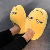 Slippers Men Bedroom Non-slip Women Men Shoes Soft Warm Plush Indoor Slippers Fashion Funny Gift Cute Home Winter Slippers