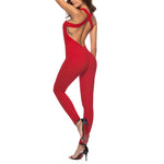 2020 Sexy Halter Women Tracksuit Jumpsuit High Waist Play Suit Slim Sport Backless Top Running Sportswear Pants Push up Jumpsuit