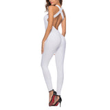 2020 Sexy Halter Women Tracksuit Jumpsuit High Waist Play Suit Slim Sport Backless Top Running Sportswear Pants Push up Jumpsuit