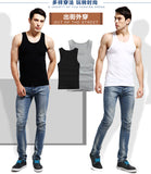3pcs/lot Cotton Mens  Underwear Sleeveless Tank Top Solid Muscle Vest Undershirts O-neck Gymclothing T-shirt men's vest