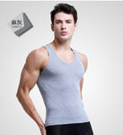 3pcs/lot Cotton Mens  Underwear Sleeveless Tank Top Solid Muscle Vest Undershirts O-neck Gymclothing T-shirt men's vest