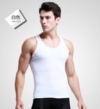 3pcs/lot Cotton Mens  Underwear Sleeveless Tank Top Solid Muscle Vest Undershirts O-neck Gymclothing T-shirt men's vest