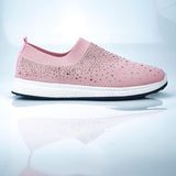 2020 New Women Crystal Sneakers Spring Autumn Casual Zipper Flat Shoes women Non-slip Breathable Outdoor Vulcanized Shoes woman