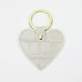 New Design Free Customed Initials Letters Crocodile Pattern Or Saffiano Leather Round Key Chain Key Ring Key Wallet