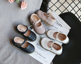 ULKNN New Grils Leather Shoes Casual Girls Autumn Winter Kids Pu Show White Shoes Children's  Black Pink size 21-30 Flats