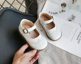 ULKNN New Grils Leather Shoes Casual Girls Autumn Winter Kids Pu Show White Shoes Children's  Black Pink size 21-30 Flats